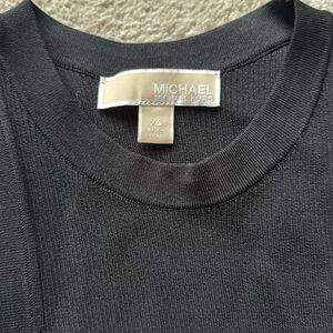 Michael Kors Black and White Sleeveless Top